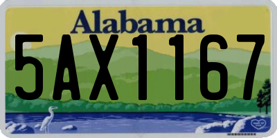 AL license plate 5AX1167