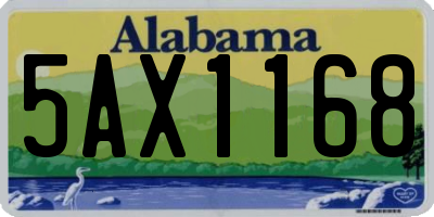 AL license plate 5AX1168