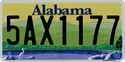 AL license plate 5AX1177