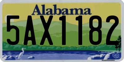 AL license plate 5AX1182