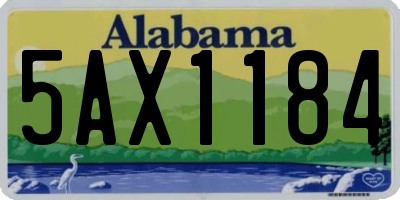 AL license plate 5AX1184