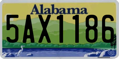 AL license plate 5AX1186