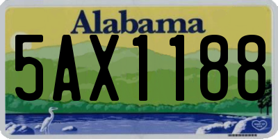 AL license plate 5AX1188