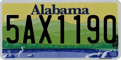 AL license plate 5AX1190