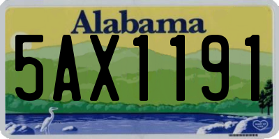 AL license plate 5AX1191