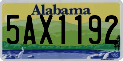 AL license plate 5AX1192