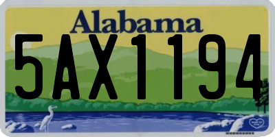 AL license plate 5AX1194