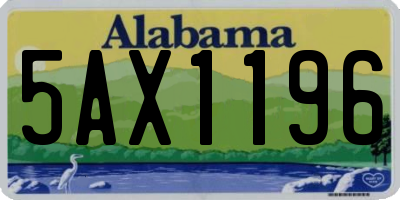 AL license plate 5AX1196
