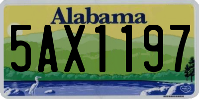 AL license plate 5AX1197
