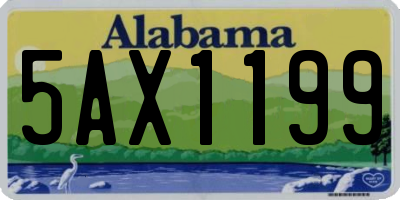 AL license plate 5AX1199