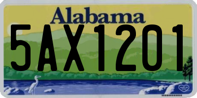 AL license plate 5AX1201
