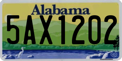 AL license plate 5AX1202