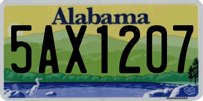 AL license plate 5AX1207