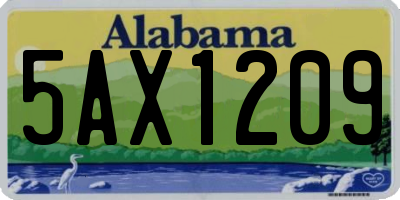 AL license plate 5AX1209