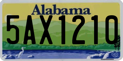 AL license plate 5AX1210