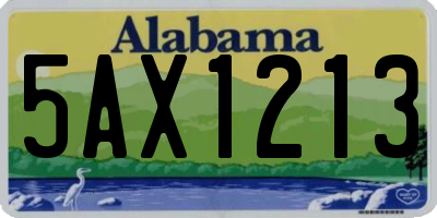 AL license plate 5AX1213