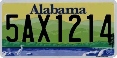 AL license plate 5AX1214