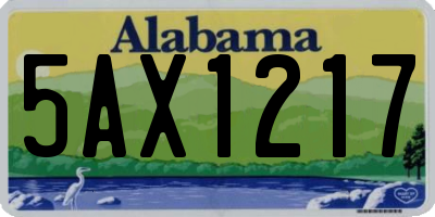 AL license plate 5AX1217