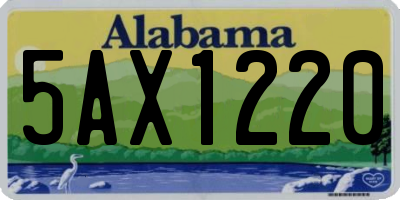 AL license plate 5AX1220