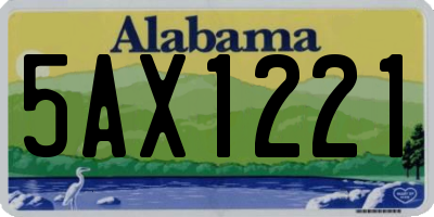 AL license plate 5AX1221