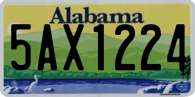 AL license plate 5AX1224