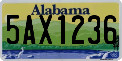 AL license plate 5AX1236