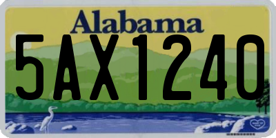 AL license plate 5AX1240