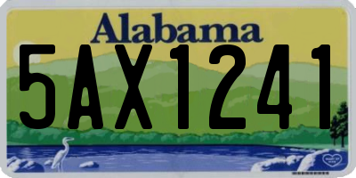 AL license plate 5AX1241