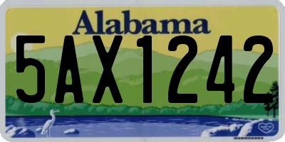 AL license plate 5AX1242