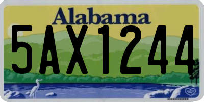 AL license plate 5AX1244
