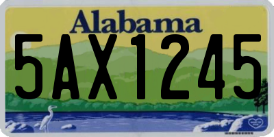 AL license plate 5AX1245