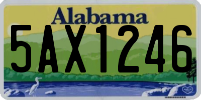 AL license plate 5AX1246