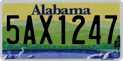 AL license plate 5AX1247