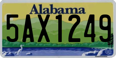 AL license plate 5AX1249