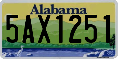 AL license plate 5AX1251