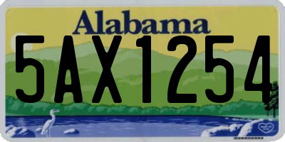 AL license plate 5AX1254