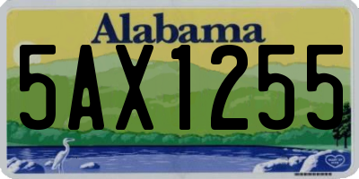 AL license plate 5AX1255