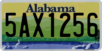 AL license plate 5AX1256