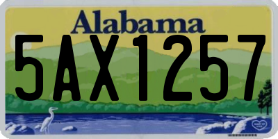AL license plate 5AX1257