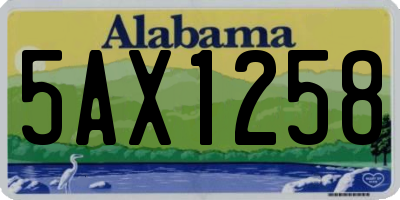 AL license plate 5AX1258