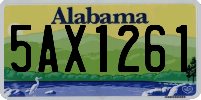 AL license plate 5AX1261