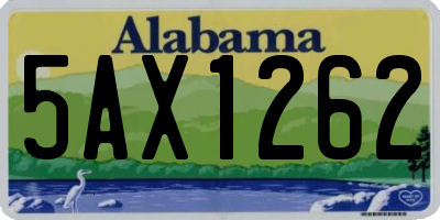 AL license plate 5AX1262