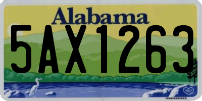 AL license plate 5AX1263