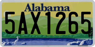 AL license plate 5AX1265