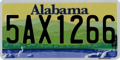 AL license plate 5AX1266