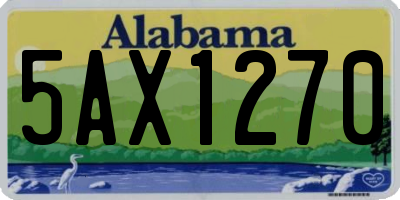 AL license plate 5AX1270