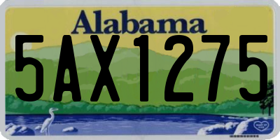 AL license plate 5AX1275