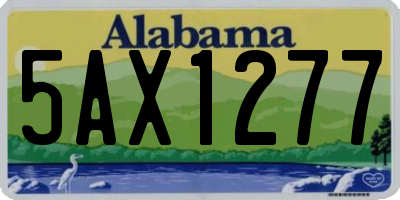 AL license plate 5AX1277