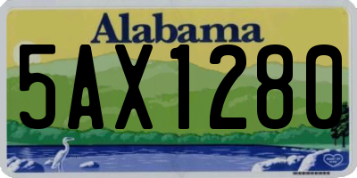 AL license plate 5AX1280