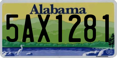 AL license plate 5AX1281